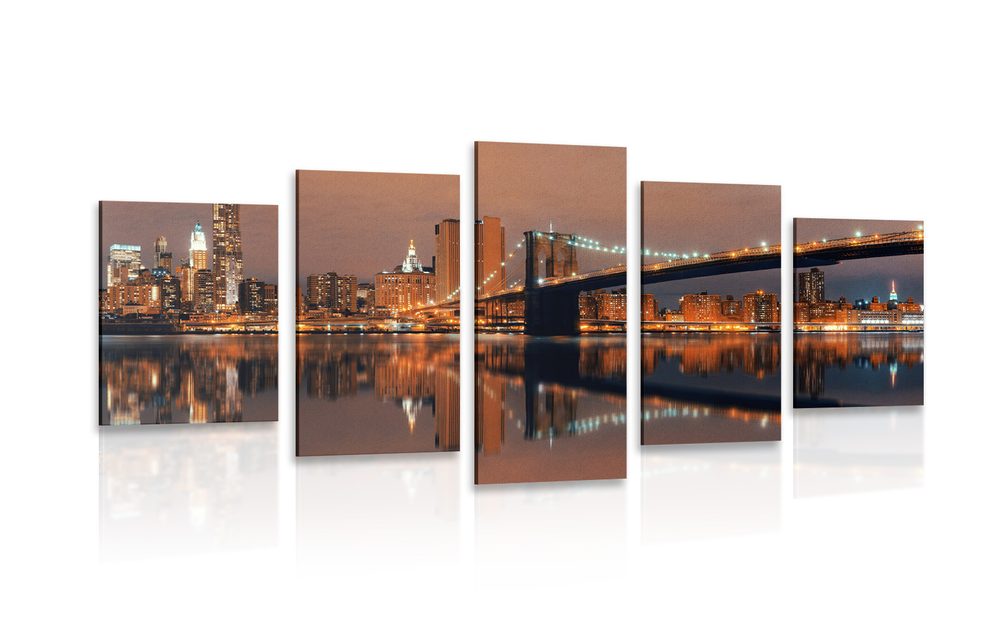 5 részes kép Manhattan vízben