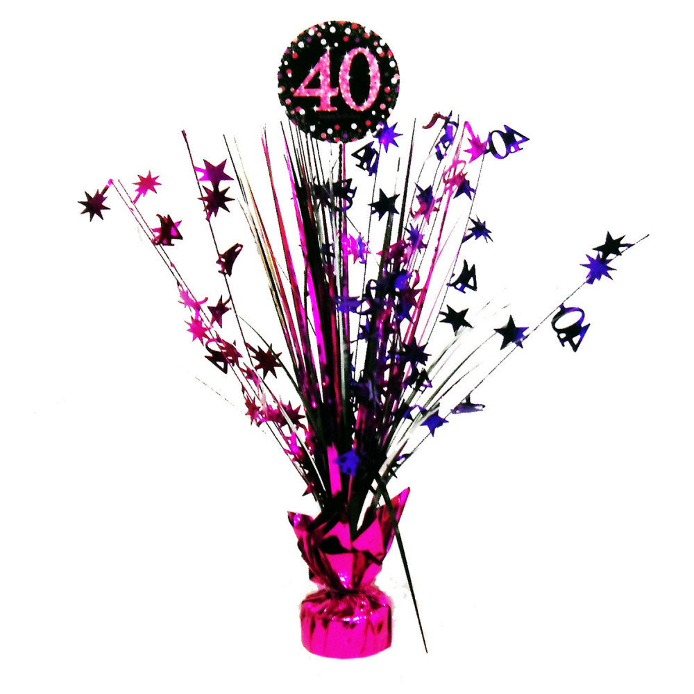 Happy Birthday Pink 40 asztaldísz 45,7 cm