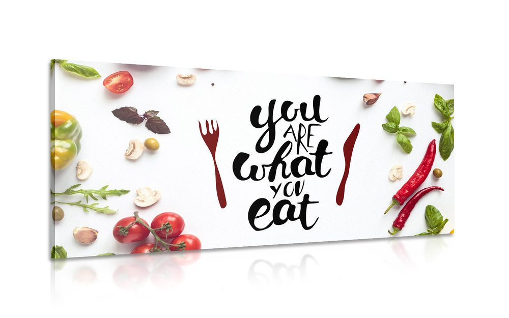 Kép idézettel-  You are what you eat