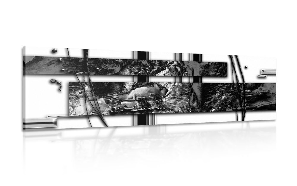 Kép káprázatos absztrakció fekete fehérben