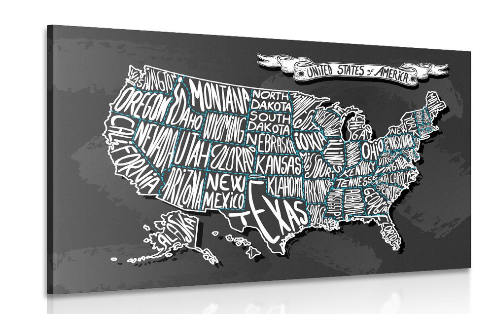 Kép modern USA térkép