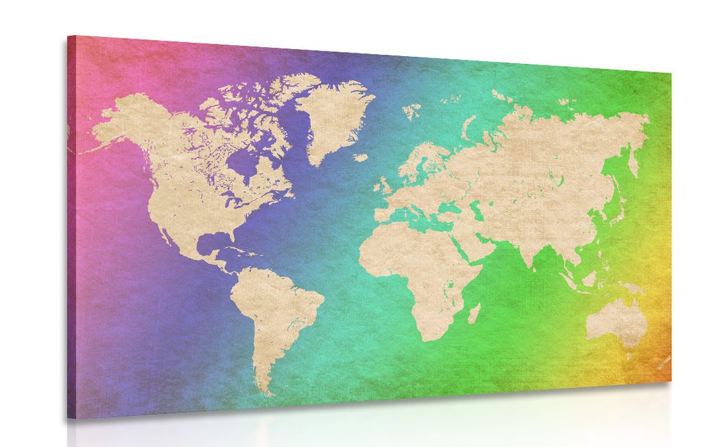 Kép pasztell világtérkép