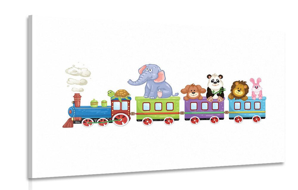 Kép vonat állatokkal