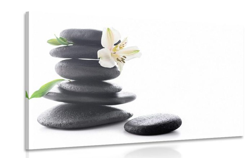 Kép Zen kő liliommal