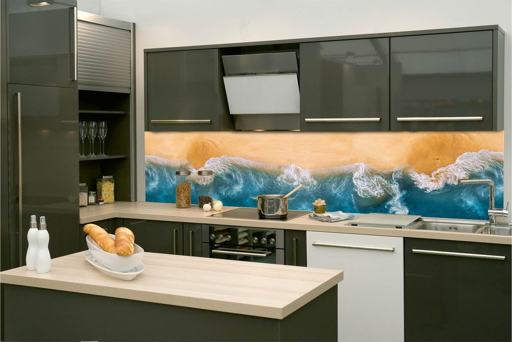 Öntapadó konyha fotótapéta nyugtató hullámok