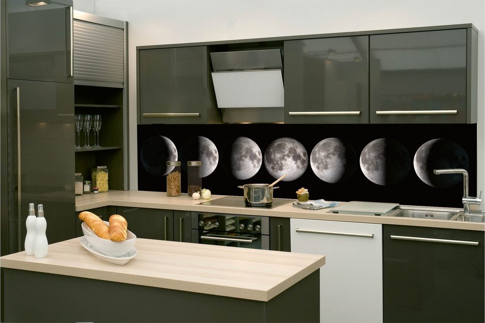 Öntapadó kponyha fotótapéta holdfázisok