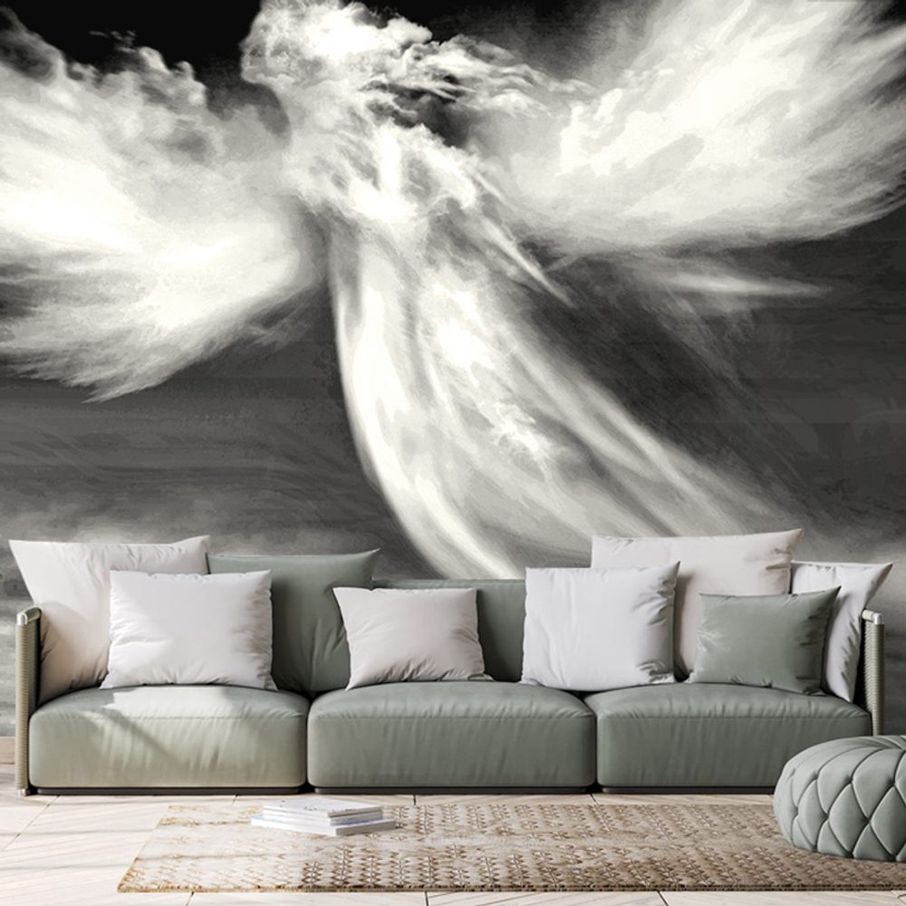 Öntapadó tapéta egy angyal képe a felhőkben