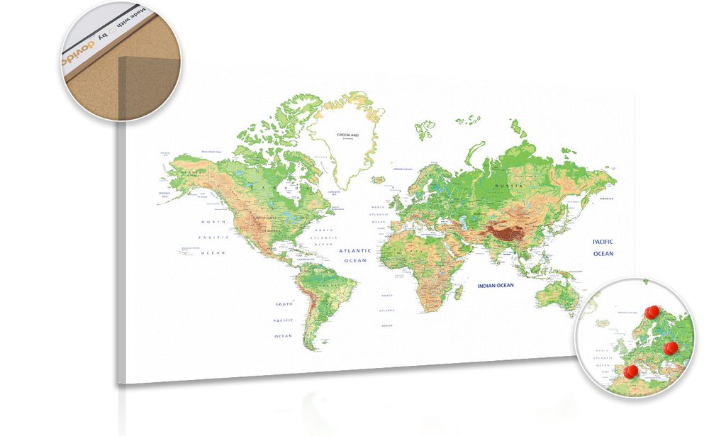 Parafa kép klasszikus térkép fehér háttéren