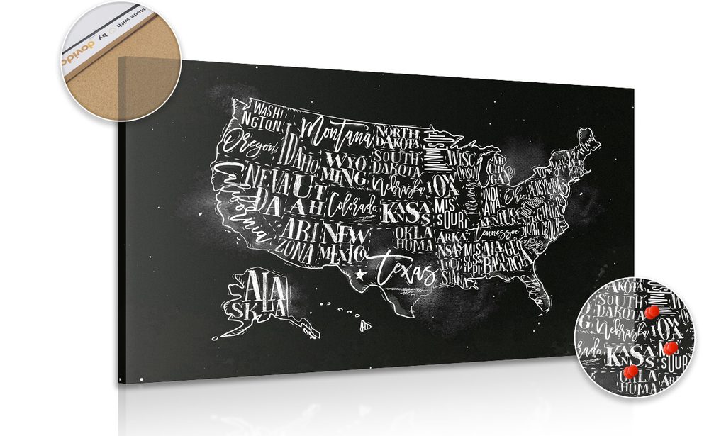 Parafa kép oktatási USA térkép egyes állemokkal