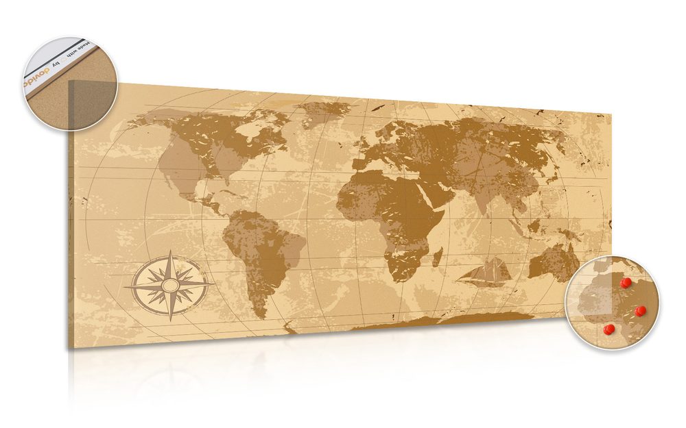 Parafa kép rusztikus világ térkép