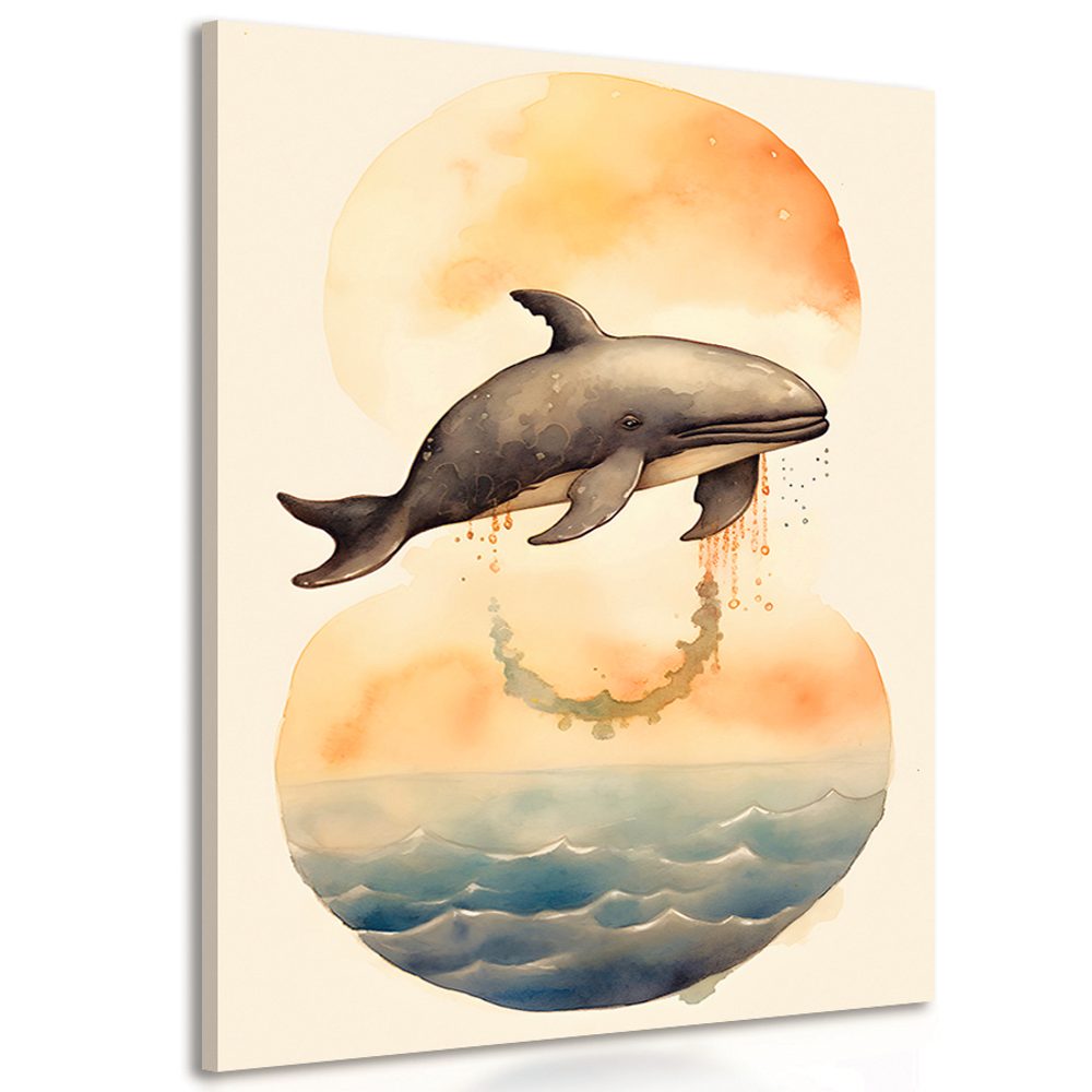 Kép álmodozó bálna a naplementében