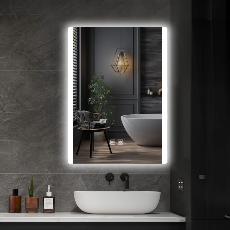 IREDA Fürdőszobai LED tükör világítással 80 x 60 cm