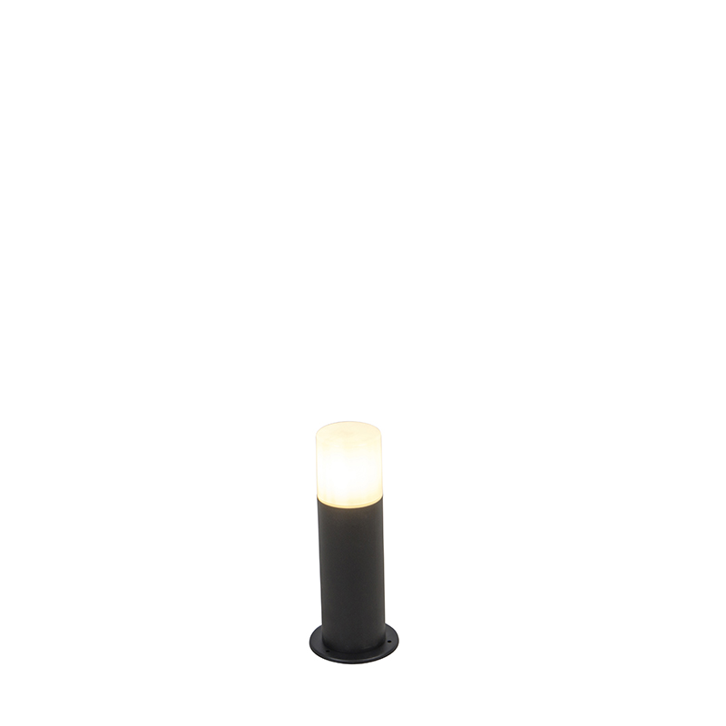 Álló kültéri lámpa fekete opál árnyalatú fehér 30 cm IP44 - Odense