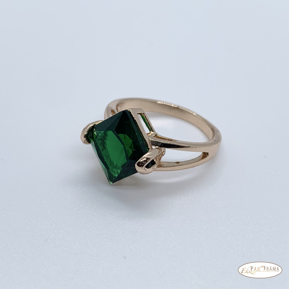 18 K Gold Filled gyűrű  - Smaragd
