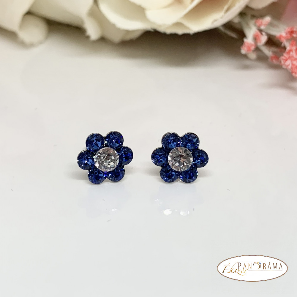 Swanis® elements Small Flower crystal  blue