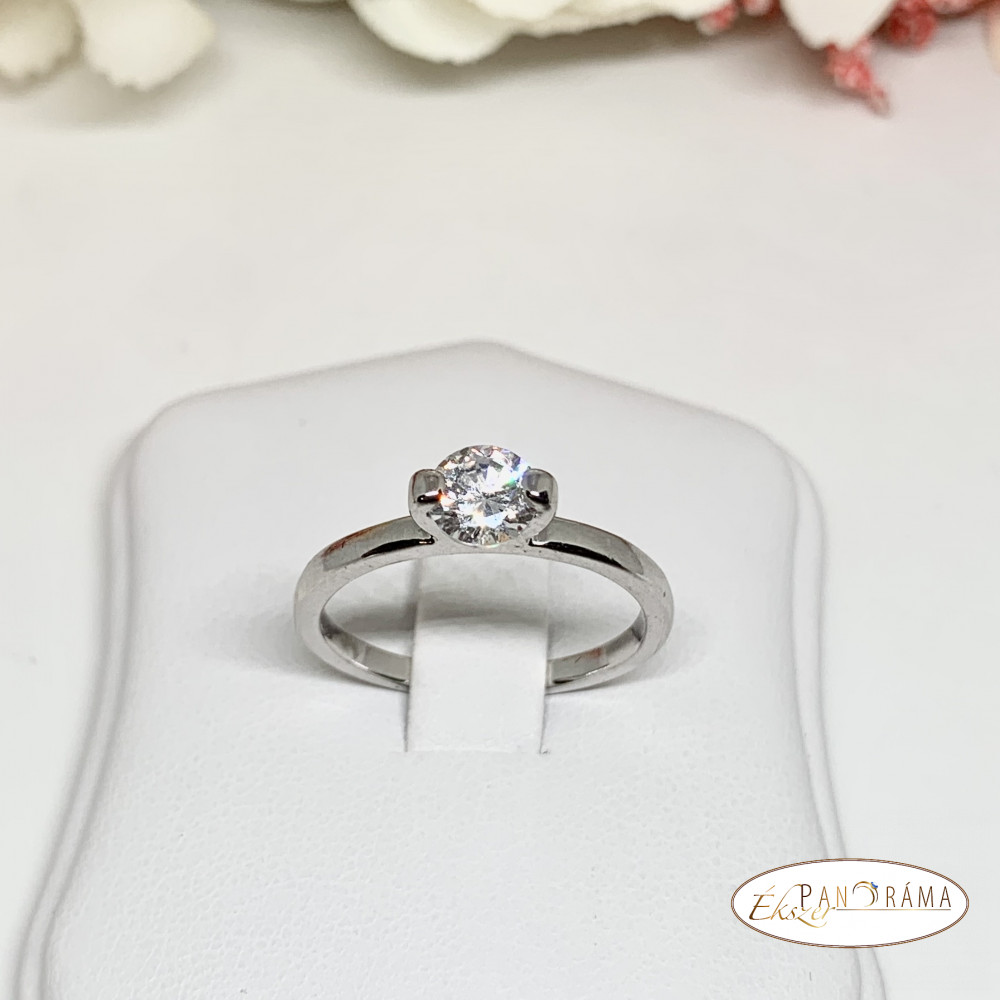 White Gold Filled kristályos  gyűrű - Amélie