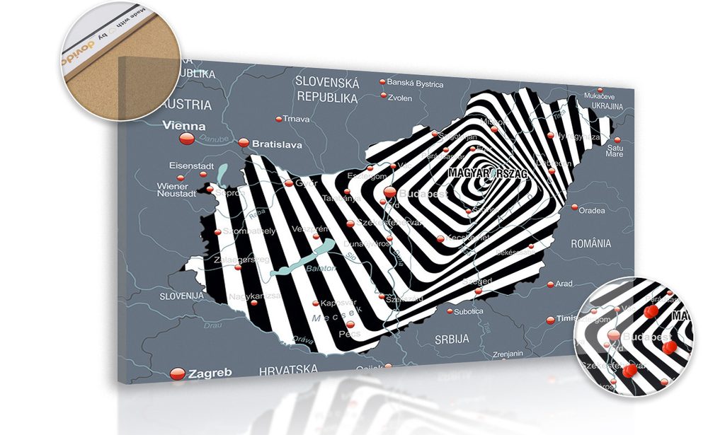Parafa kép Magyarország térképének modern változata