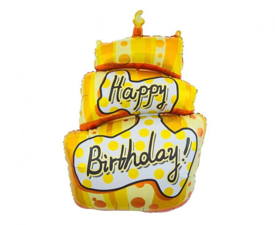 Happy Birthday Cake fólia lufi 79 cm