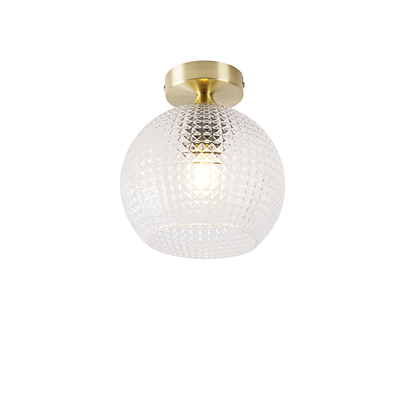 Art Deco mennyezeti lámpa sárgaréz - Gömb