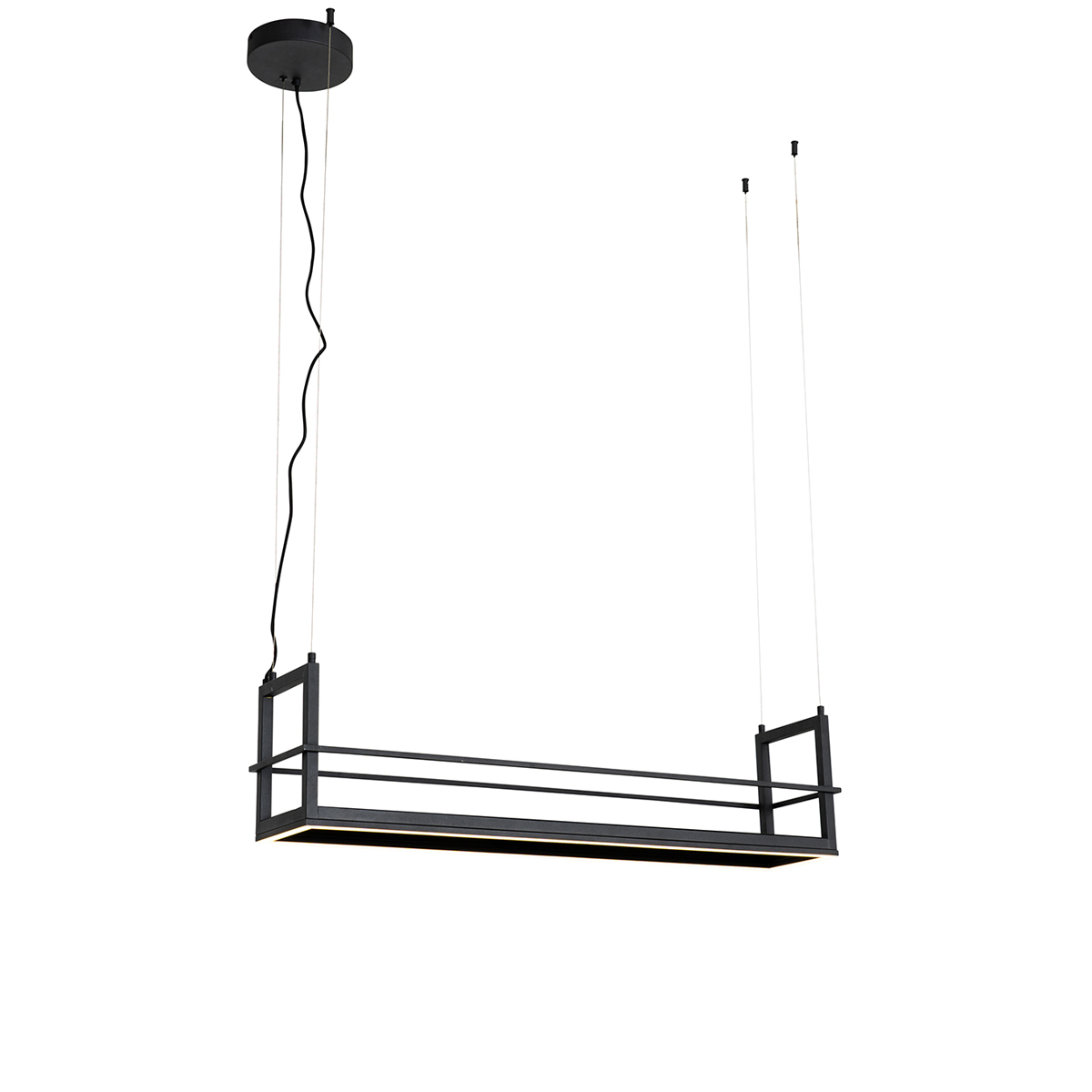 Függesztett lámpa, fekete, állványos LED 3 fokozatban szabályozható - Cage Rack