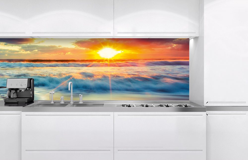 Öntapadó konyha fotótapéta naplemente
