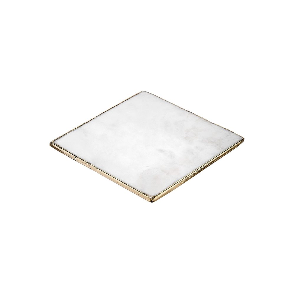 MARBLE márvány poháralátét arany szegéllyel, 9,5 cm