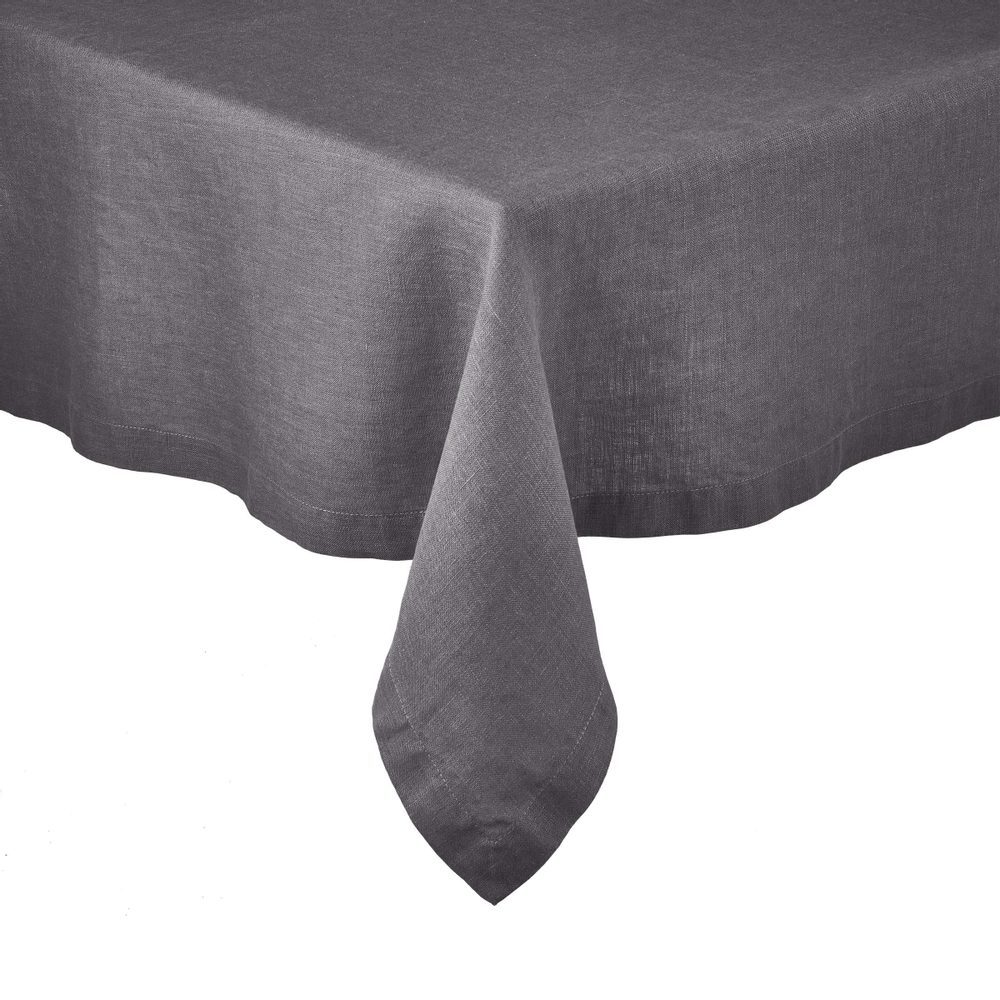 RIGA lenvászon asztalterítő, antracit szürke 300x160 cm