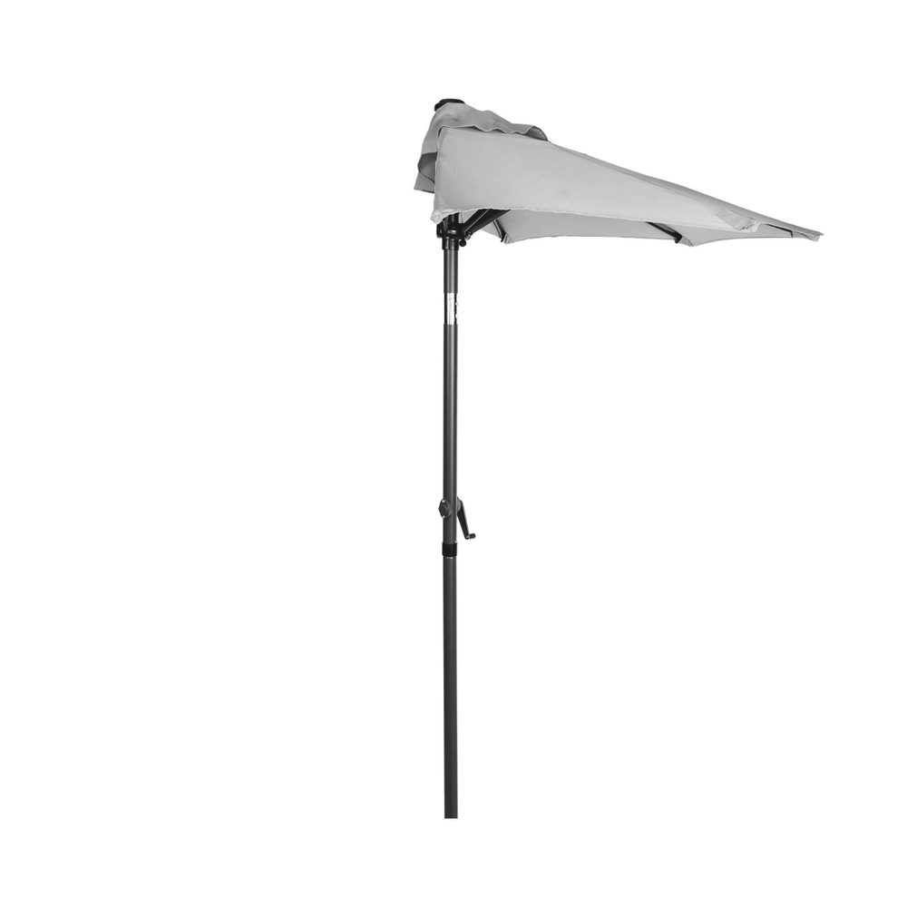 SIESTA napernyő félkör alakú, világosszürke 94cm