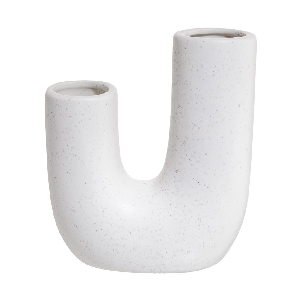 TUBE váza, fehér 18cm