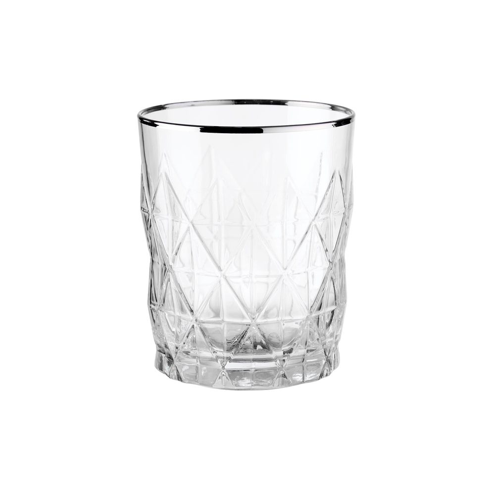UPSCALE vizes pohár ezüst szegéllyel 345 ml