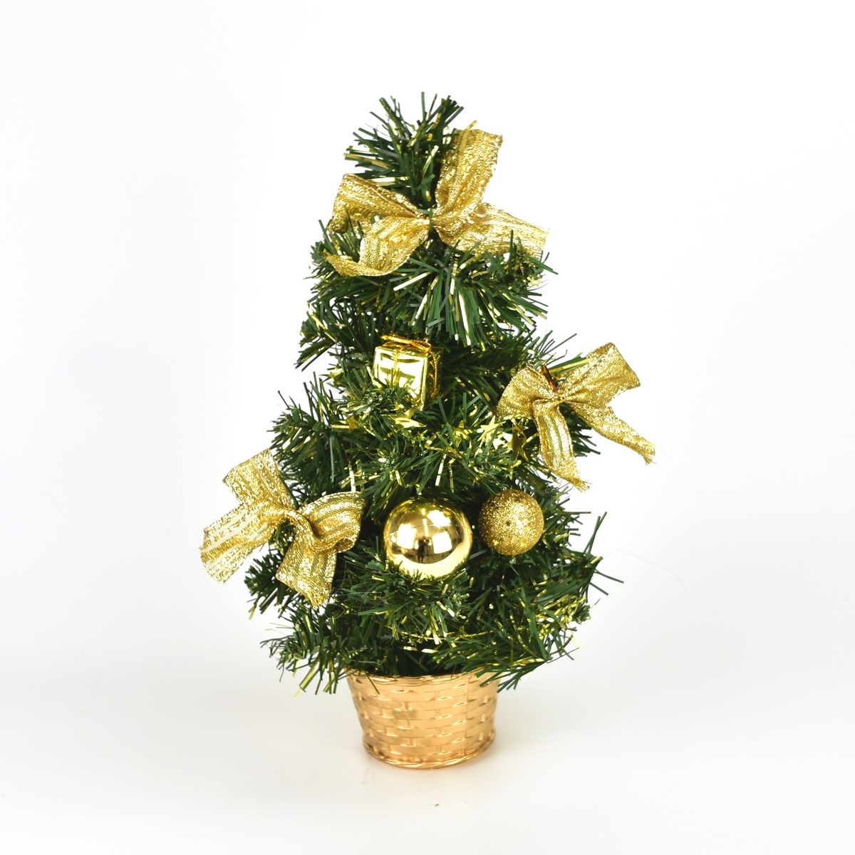Lisa díszített karácsonyfa arany, 30 cm