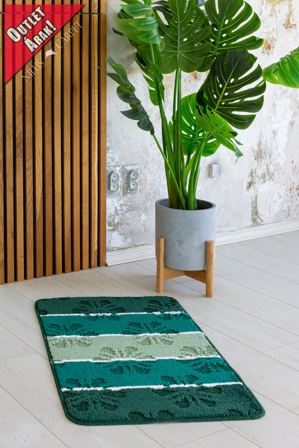  Nordic zöld lotusz Fürdőszoba szőnyeg 50x80cm