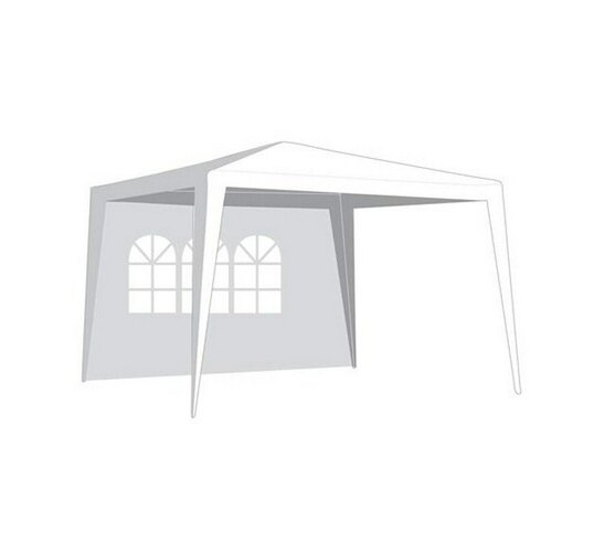 Oldalfal Kerti sátorra, ablakkal, 2,95 x 1,9 m fehér