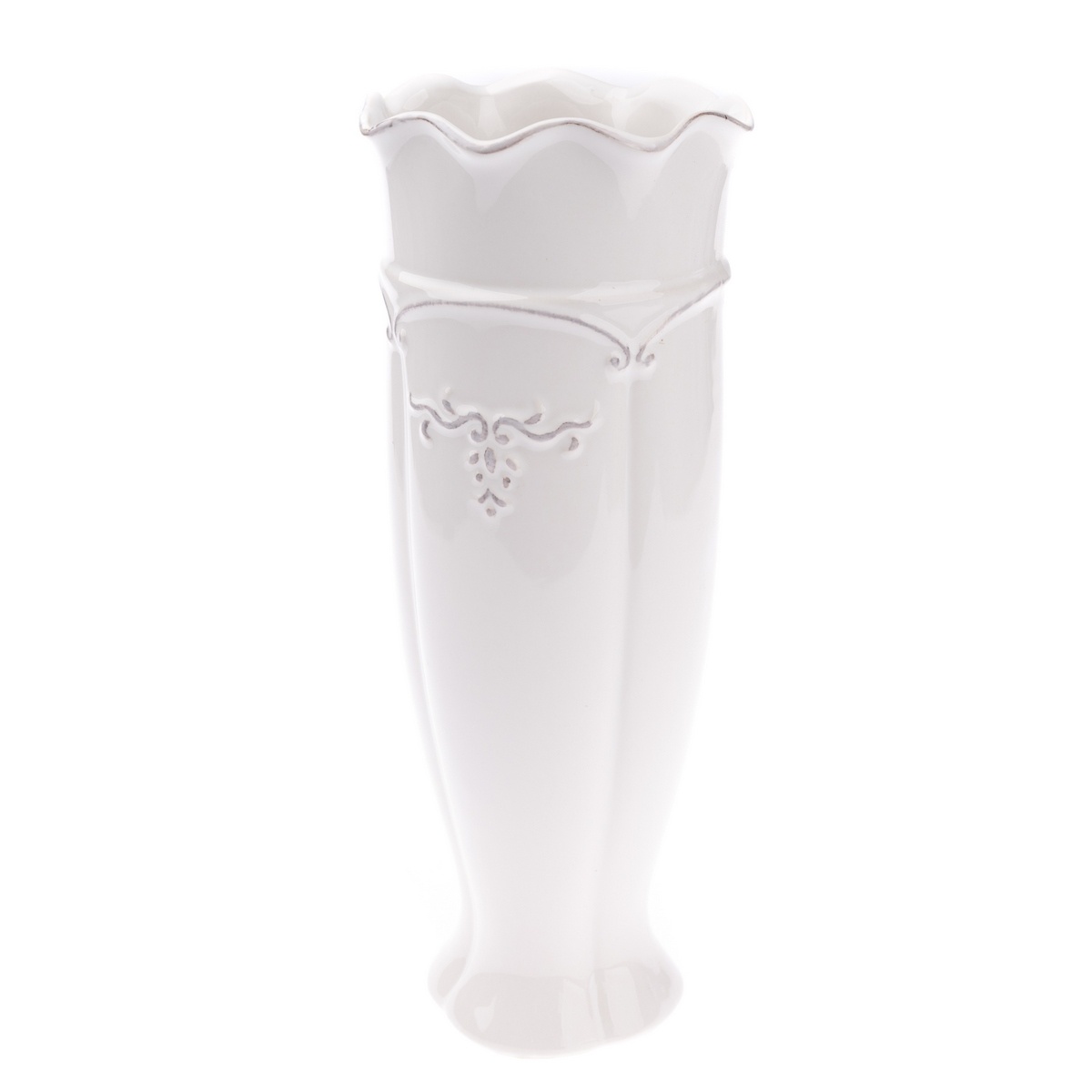 Renaissance kerámia váza, fehér, 30 cm