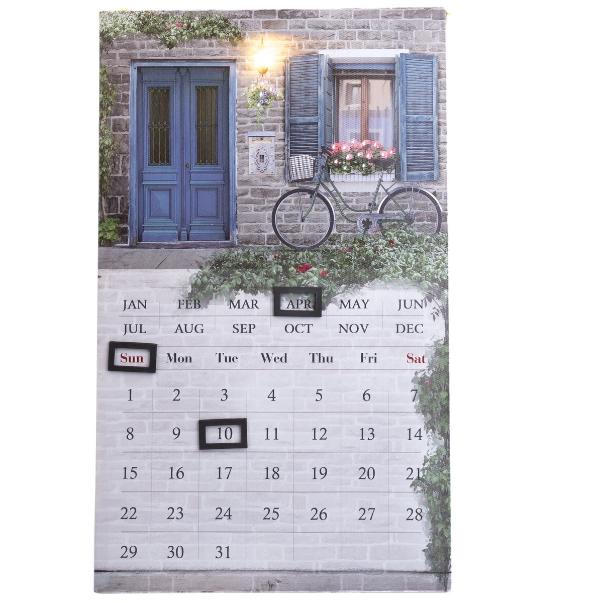 Színes utca fali naptár, 30 x 50 cm