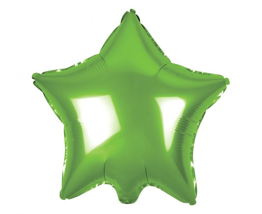 Zöld csillag Light Green Star fólia lufi 44 cm