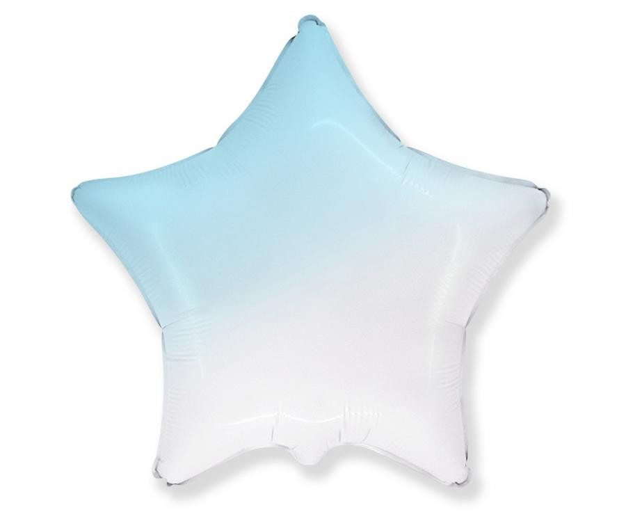 White-Blue Star, Csillag fólia lufi 50 cm (WP)