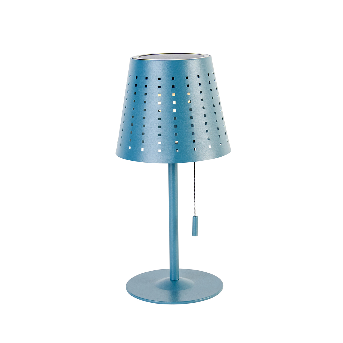 Kültéri asztali lámpa kék, LED 3 fokozatban szabályozható újratölthető és napelemes - Ferre
