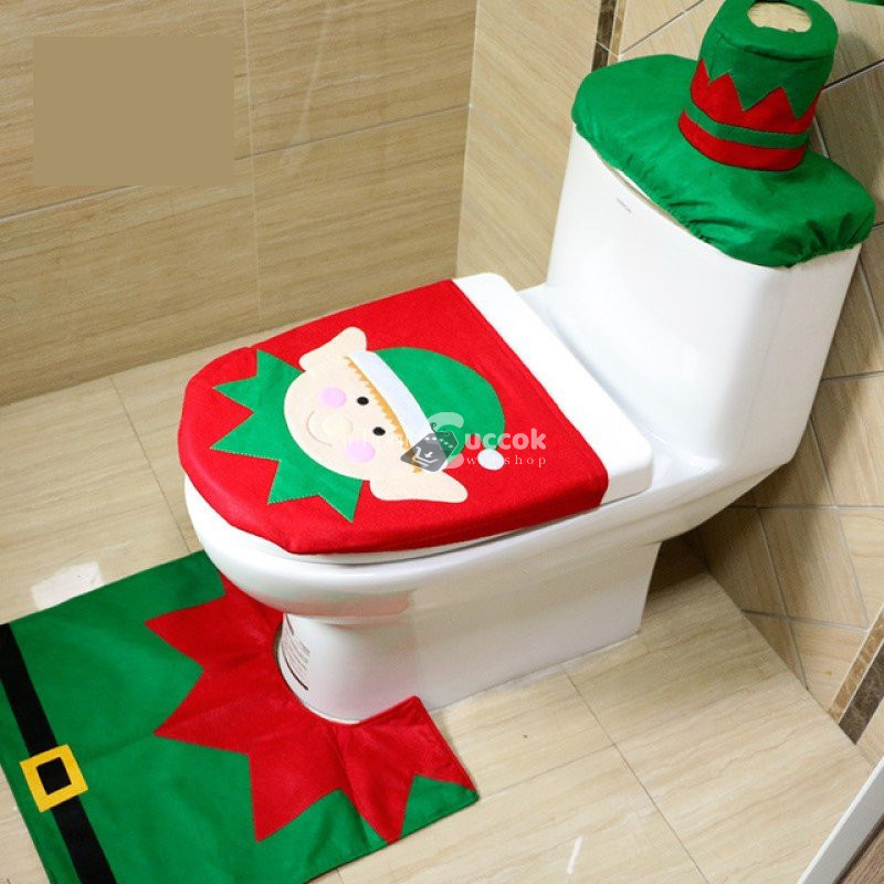 Karácsonyi WC ülőke huzat szett - - Manós
