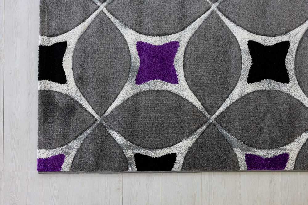 Azaria Art 1207 (Purple-D.Gray) szőnyeg 120x170cm Lila-Szürke