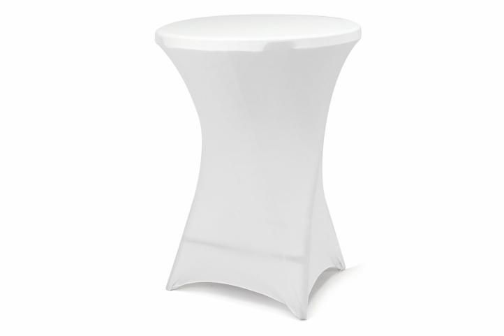 GARTHEN Huzat bárasztalra 80 x 80 x 110 cm elasztikus fehér