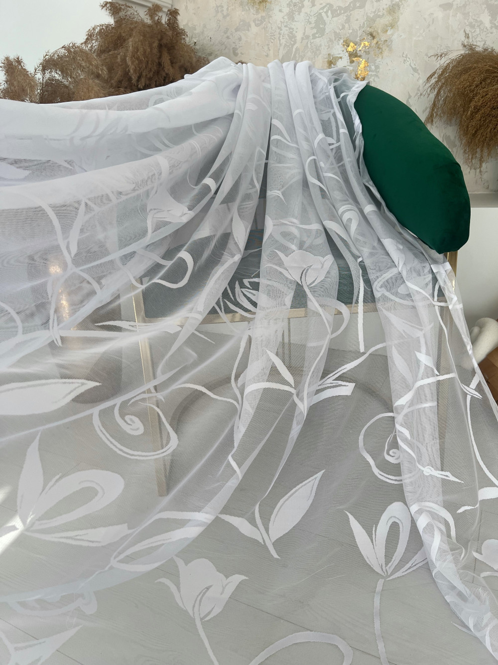    Picasso Modern Rose készre varrt függöny fehér 300x155cm
