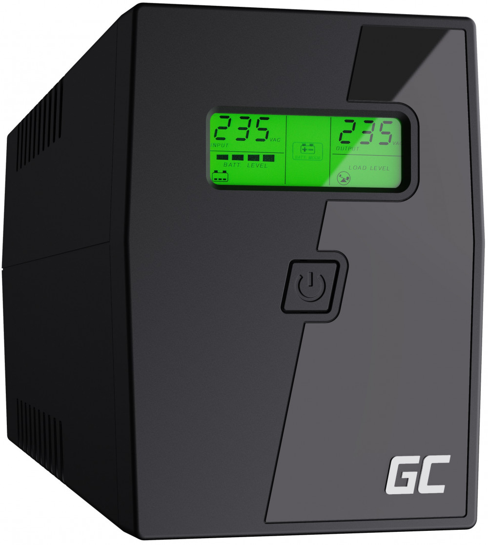 Green Cell UPS Szünetmentes tápegység Micropower 600VA LCD kijelző UPS01LCD