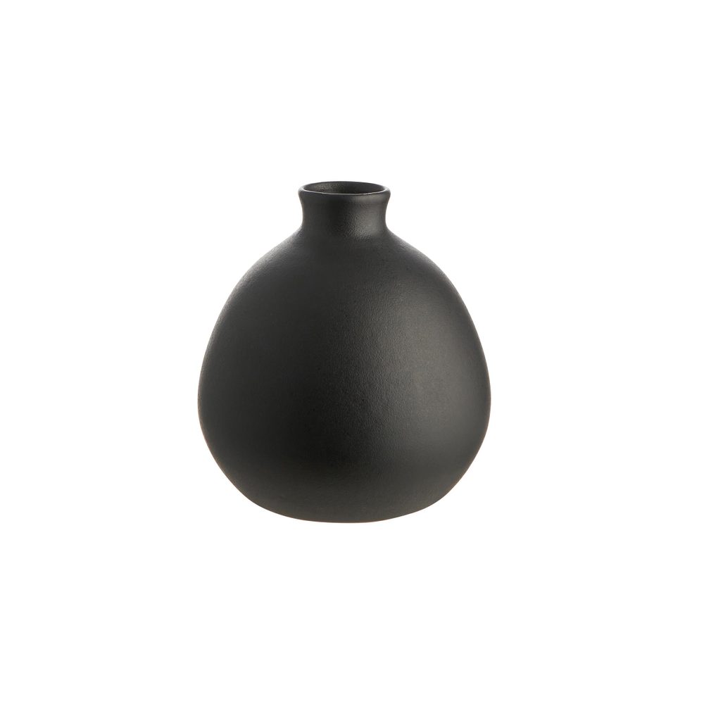 MIO kerámia váza, matt fekete 15,5cm