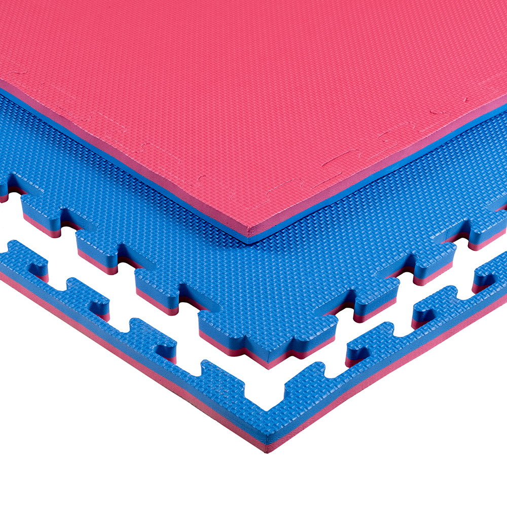 Puzzle tatami szőnyeg inSPORTline Sazegul 100x100x2 cm  piros kék