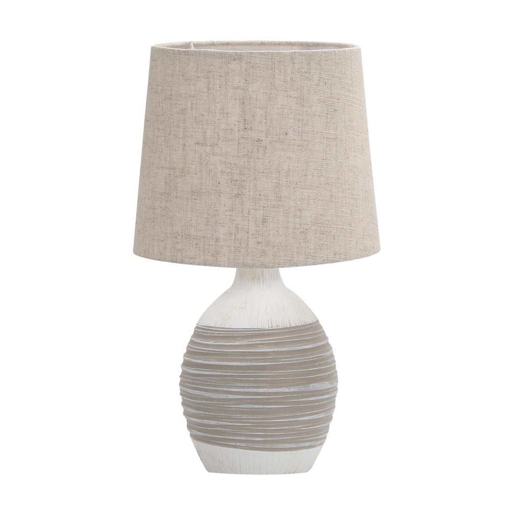 Bézs asztali lámpa textil búrával (magasság 35 cm) Ambon – Candellux Lighting