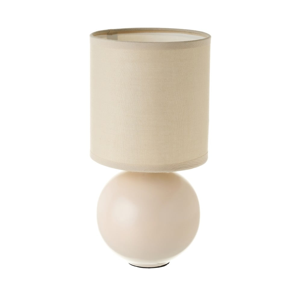 Bézs kerámia asztali lámpa textil búrával (magasság 24,5 cm) – Casa Selección