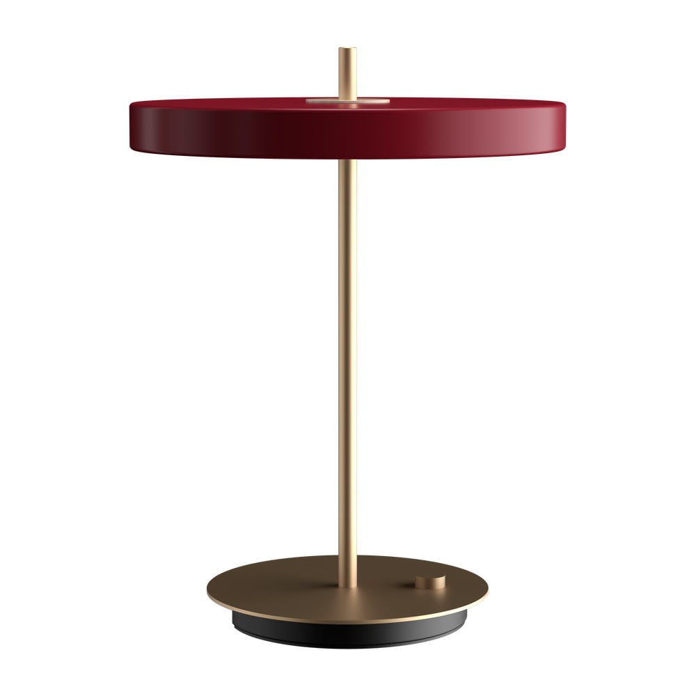 Borvörös LED szabályozható asztali lámpa fém búrával (magasság 41,5 cm) Asteria Table – UMAGE