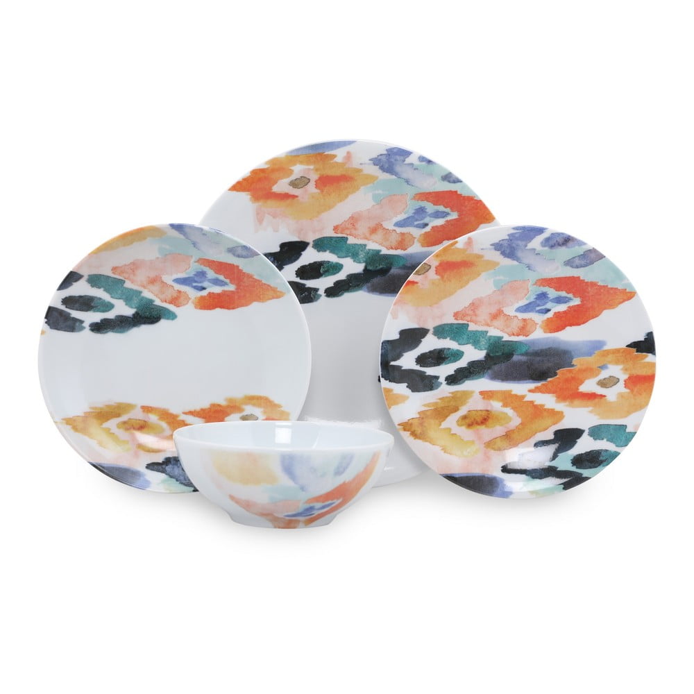 Colorful Streaks 24 db-os porcelán étkészlet - Kütahya Porselen