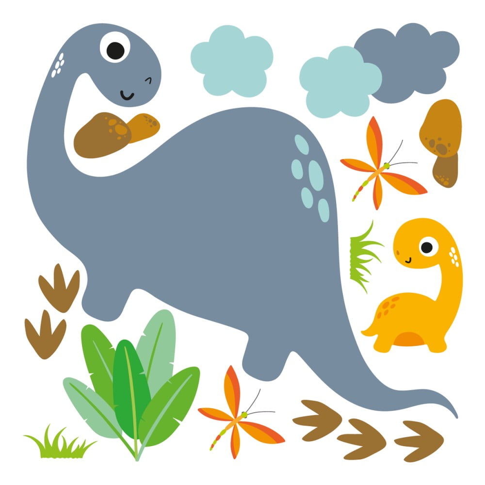 Cute Dinosaurus Stickers gyerek falmatrica - Ambiance